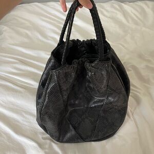 Elie Tahari large snakeskin purse